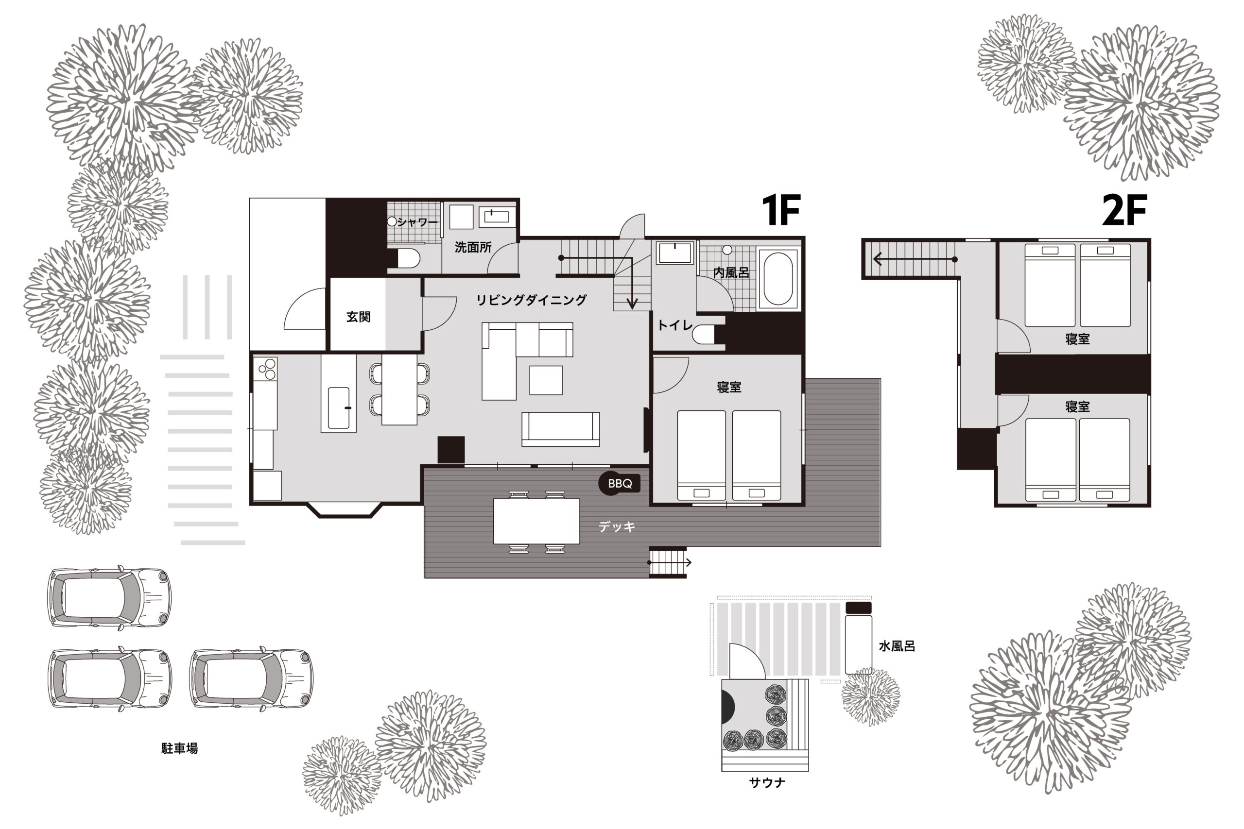 「COCO VILLA 軽井沢」の間取り図