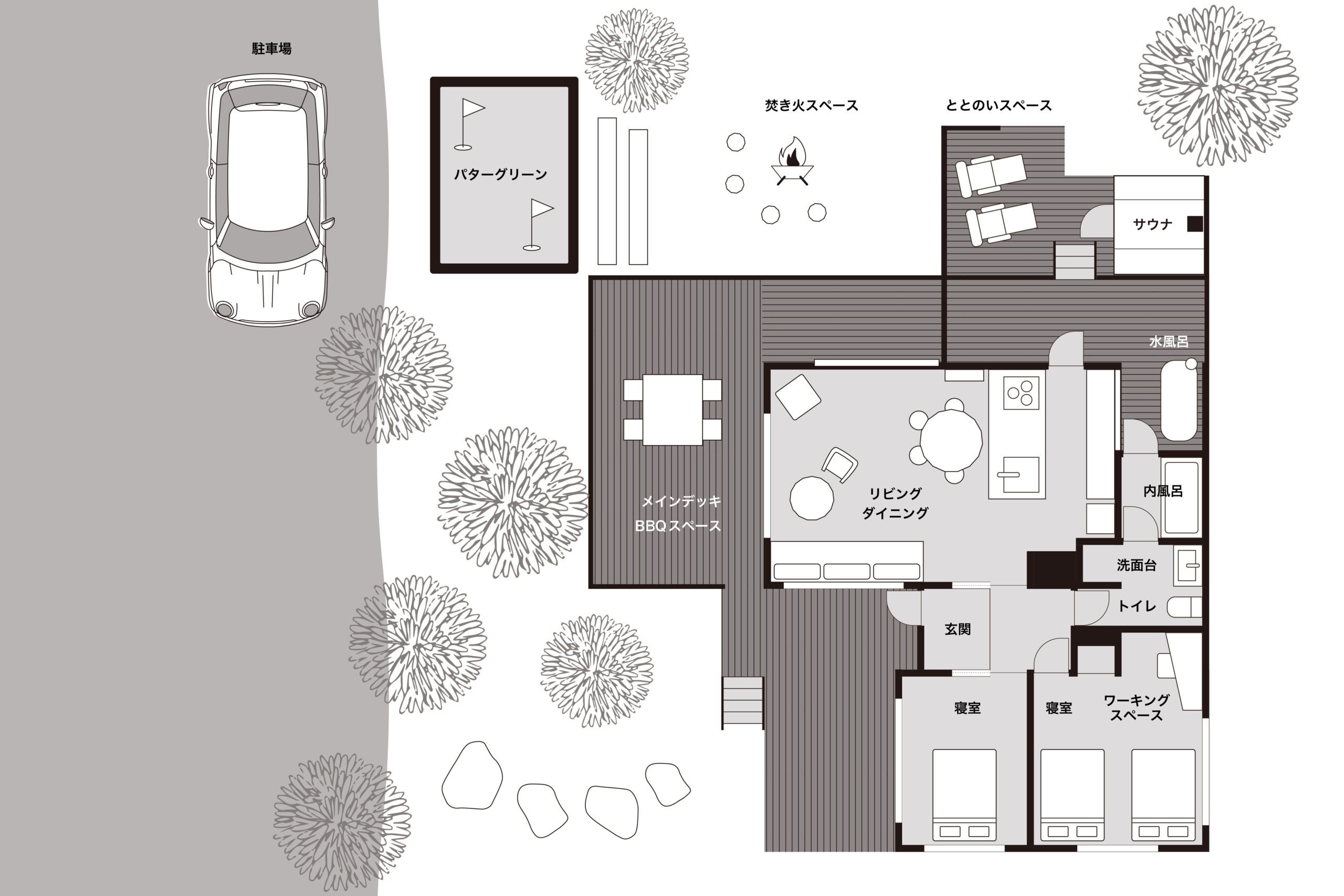 「COCO VILLA 八ヶ岳」の間取り図