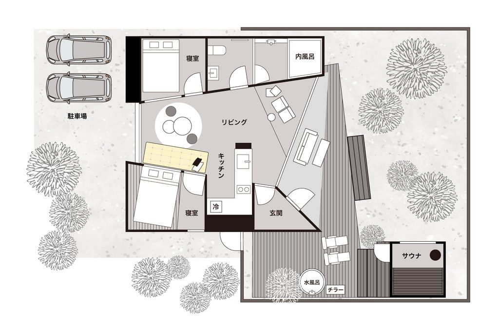 「COCO VILLA 伊豆高原」間取り図